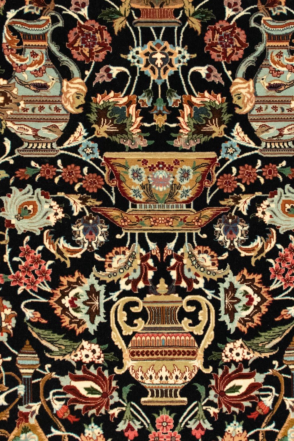 Tapis persan - Ghom - 157 x 102 cm - noir