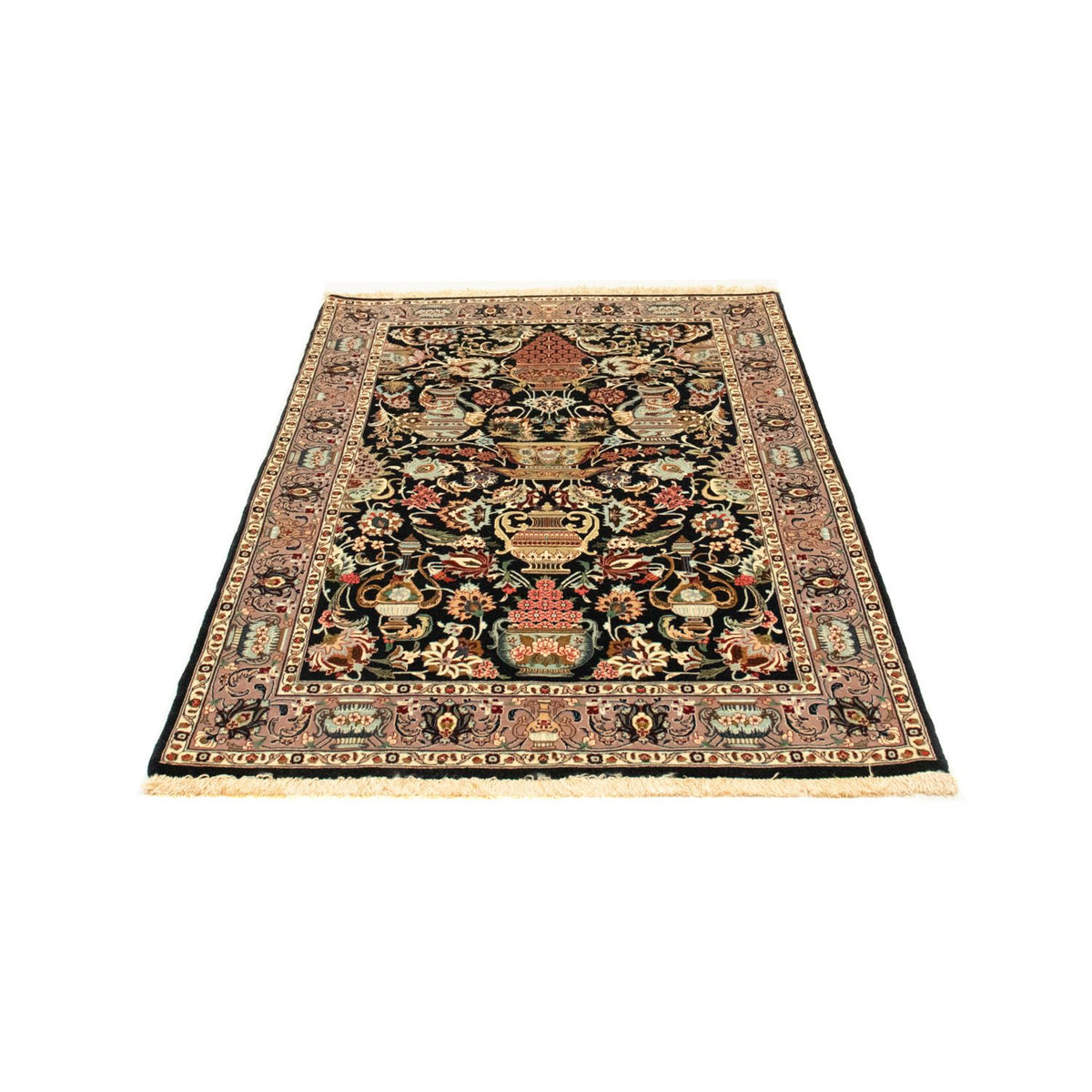 Tapis persan - Ghom - 157 x 102 cm - noir
