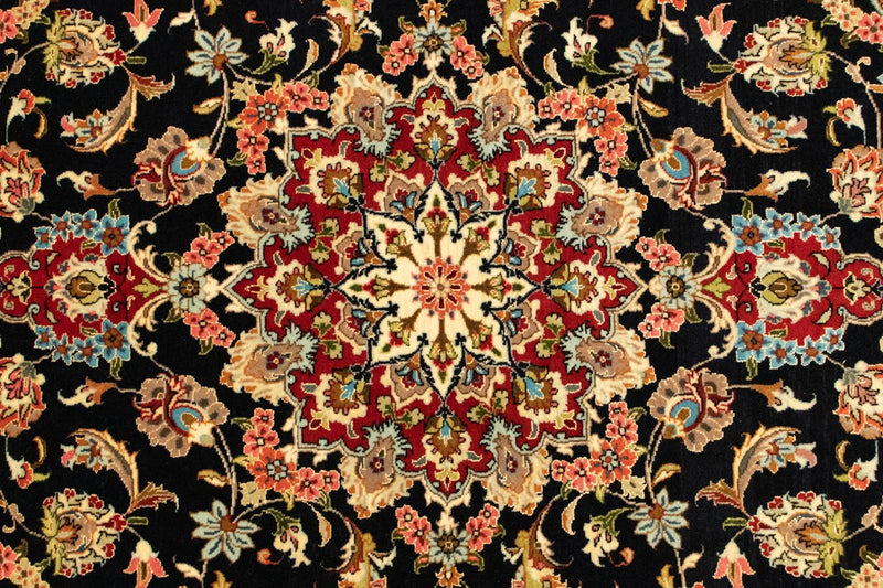 Tapis persan - Ghom - 162 x 102 cm - bleu foncé