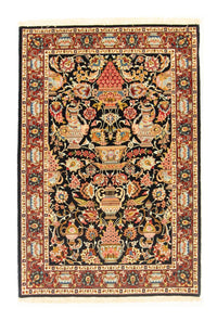 Tapis persan - Ghom - 155 x 105 cm - noir