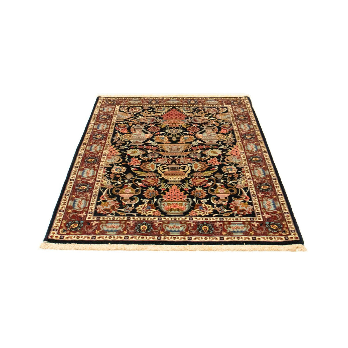 Tapis persan - Ghom - 155 x 105 cm - noir
