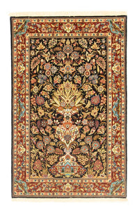 Tapis persan - Ghom - 154 x 103 cm - noir