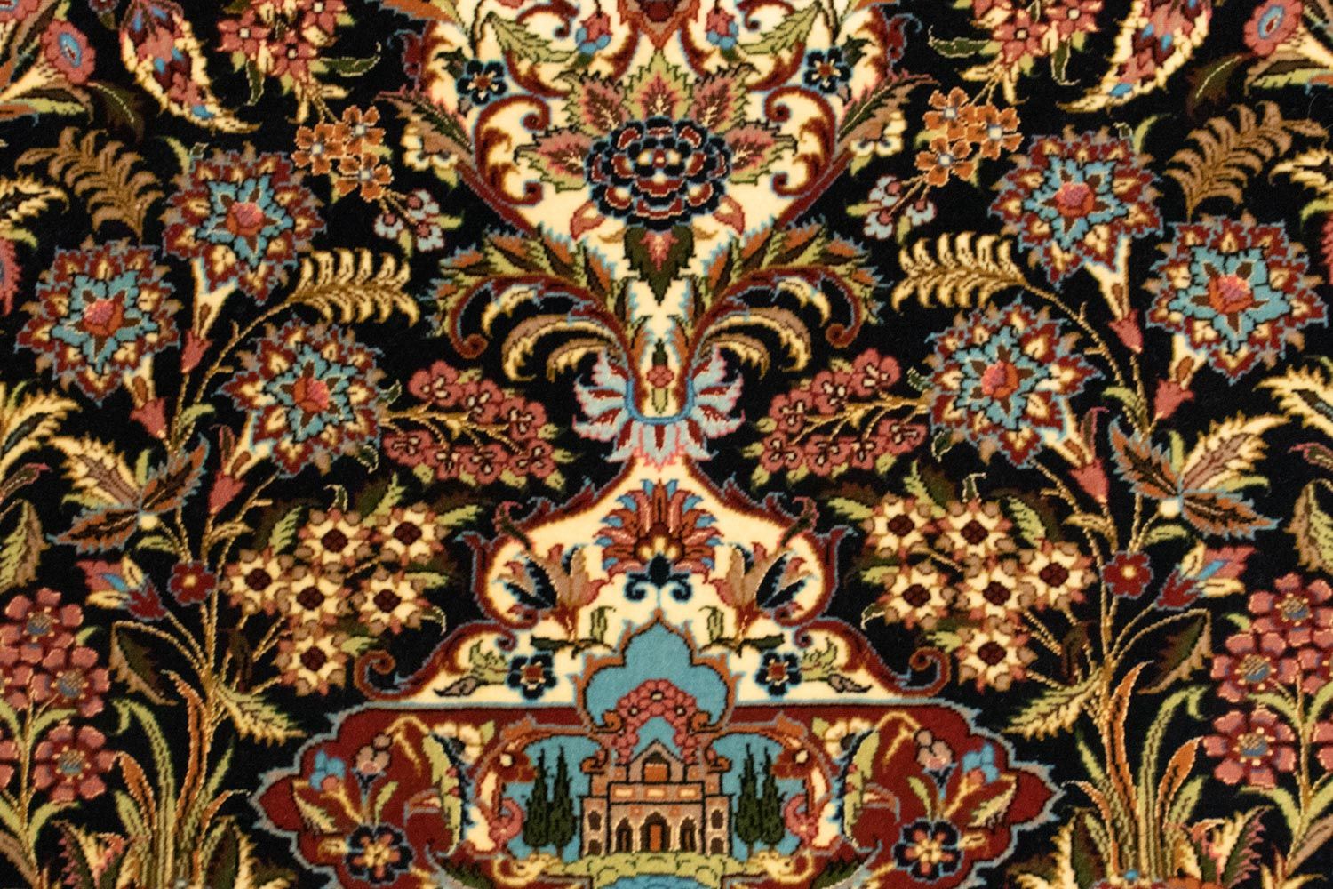Tapis persan - Ghom - 154 x 103 cm - noir