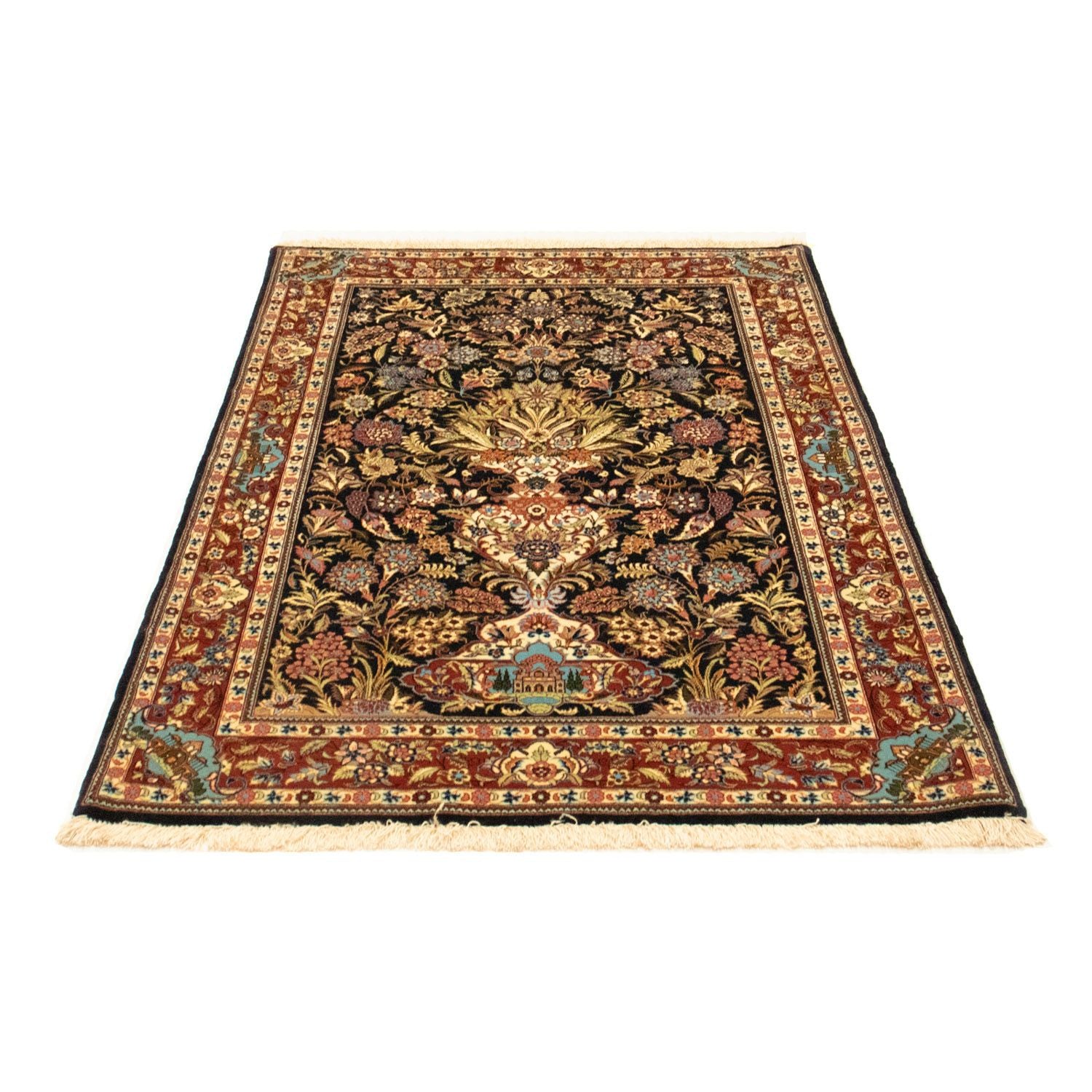 Tapis persan - Ghom - 154 x 103 cm - noir