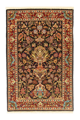 Tapis persan - Ghom - 156 x 102 cm - noir