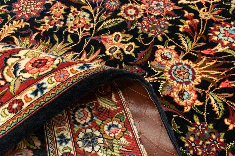 Tapis persan - Ghom - 156 x 102 cm - noir