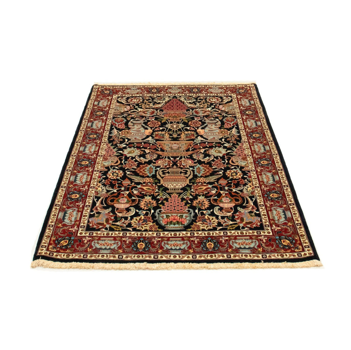 Tapis persan - Ghom - 161 x 102 cm - noir