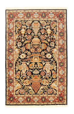 Tapis persan - Ghom - 152 x 99 cm - bleu foncé