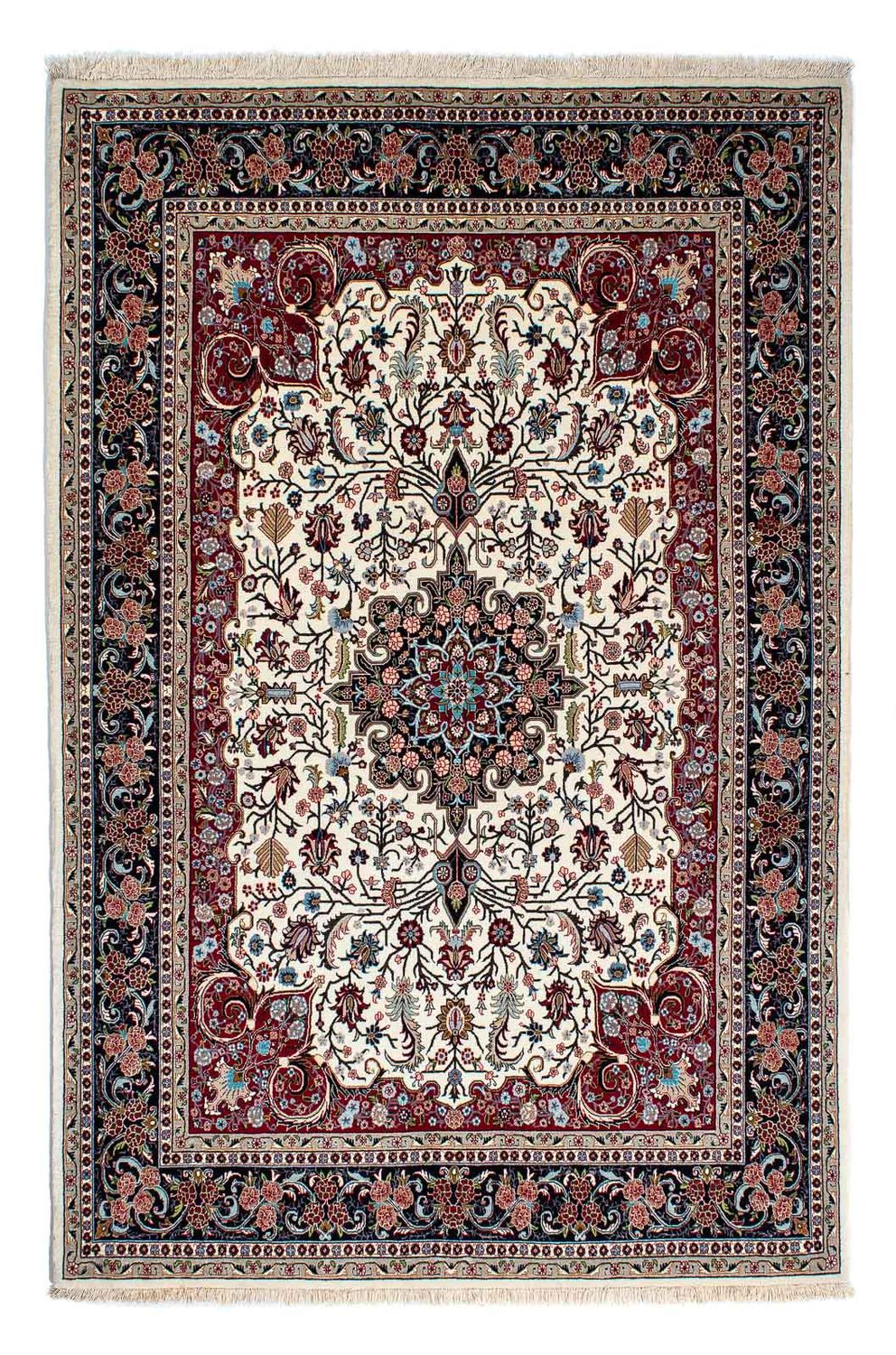 Tapis persan - Ghom - 210 x 139 cm - beige