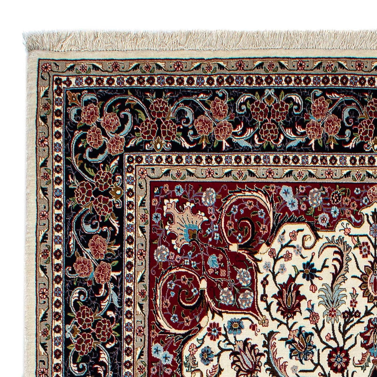 Tapis persan - Ghom - 210 x 139 cm - beige