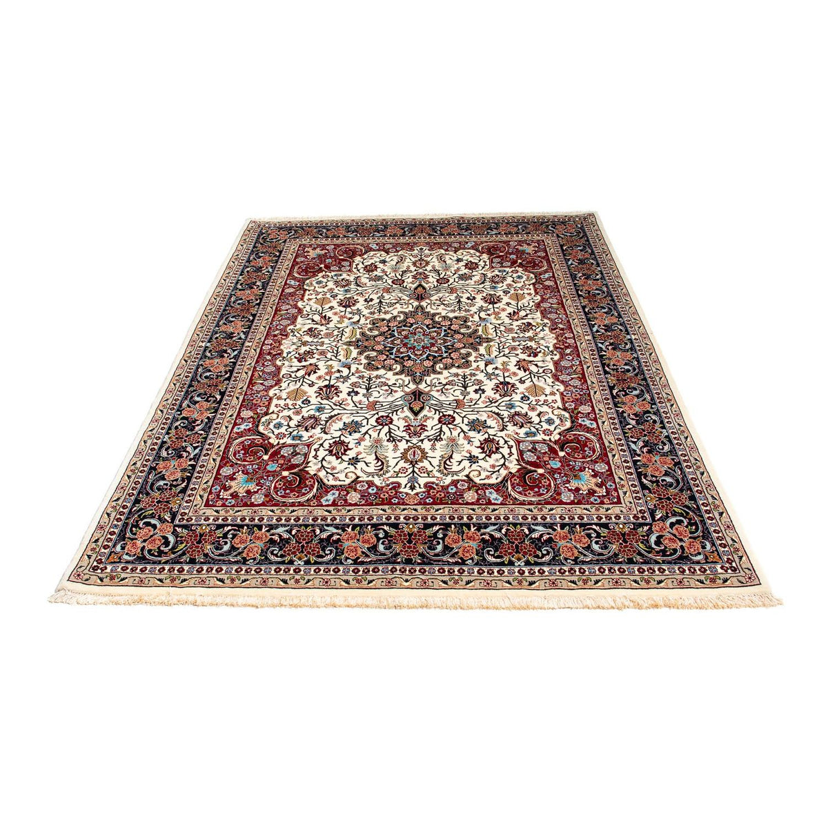 Tapis persan - Ghom - 210 x 139 cm - beige