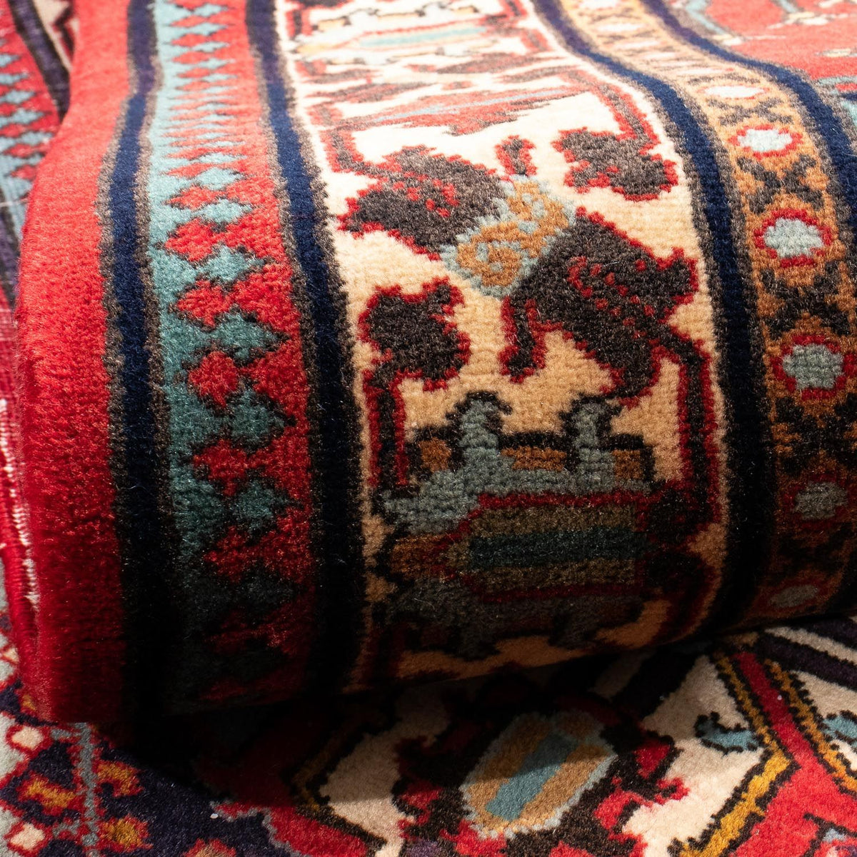 Tapis de couloir Tapis persan - Nomadic - 325 x 118 cm - rouge