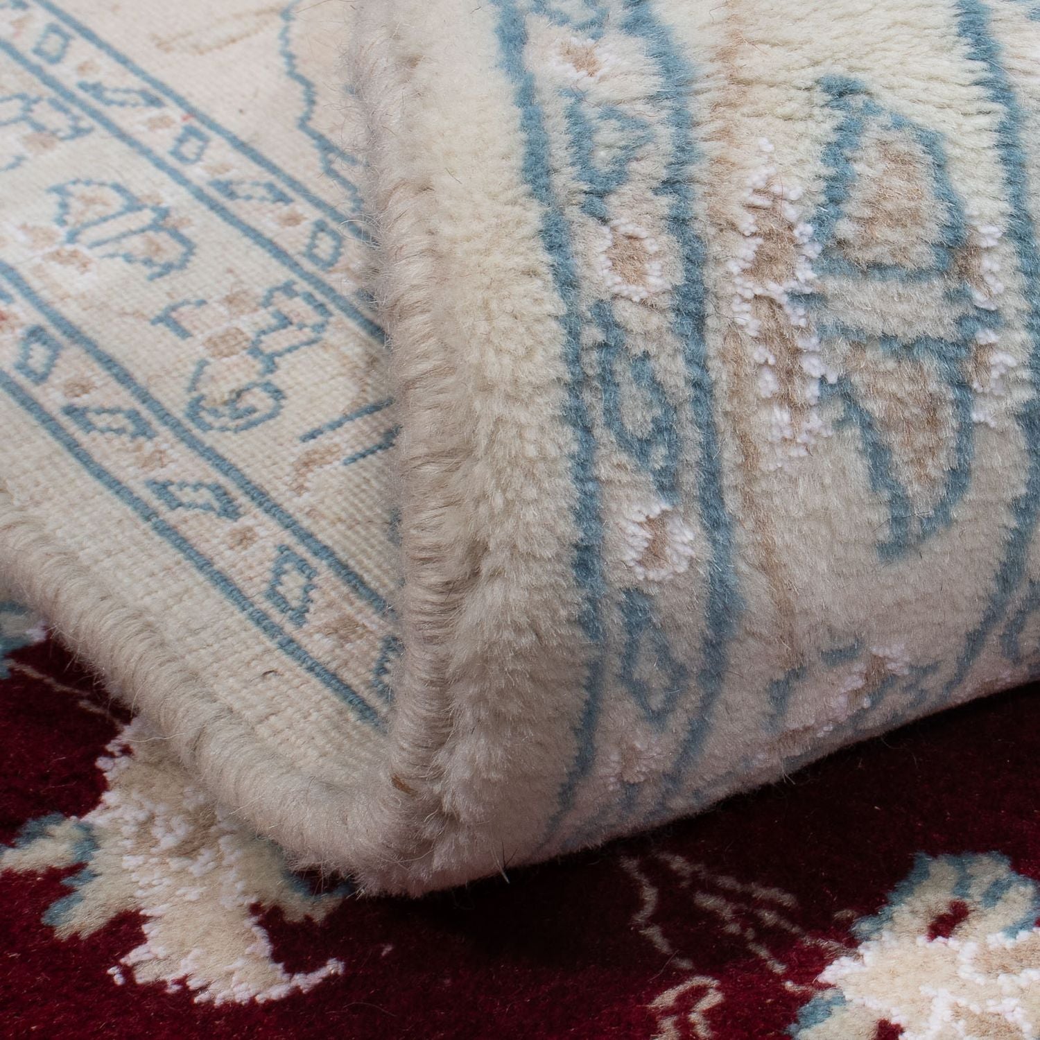 Tapis persan - Nain - 288 x 203 cm - rouge foncé