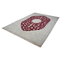 Tapis persan - Nain - 301 x 200 cm - rouge foncé
