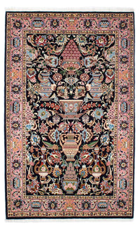 Tapis persan - Classique - 228 x 142 cm - bleu foncé