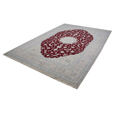 Tapis persan - Nain - 294 x 202 cm - rouge foncé