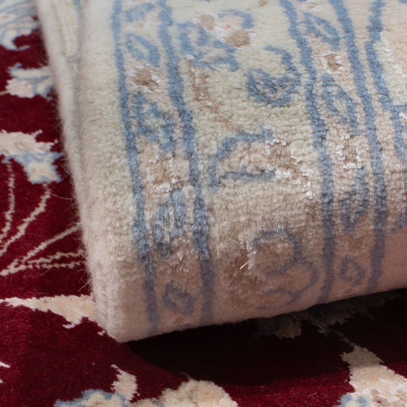 Tapis persan - Nain - 294 x 202 cm - rouge foncé