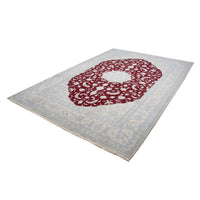 Tapis persan - Nain - 289 x 198 cm - rouge foncé
