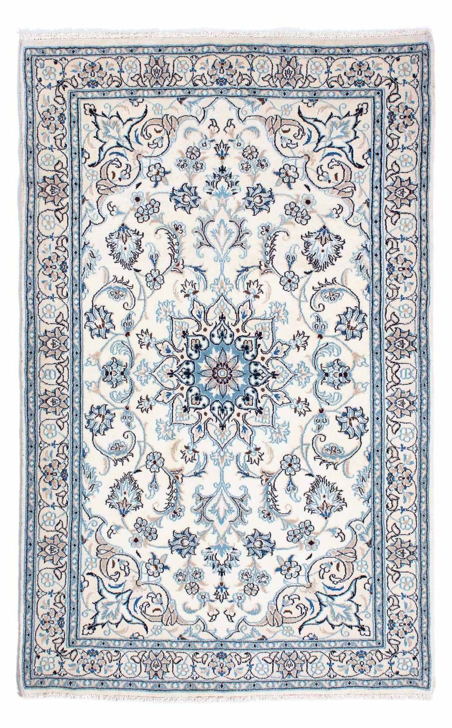 Tapis persan - Nain - 198 x 124 cm - beige