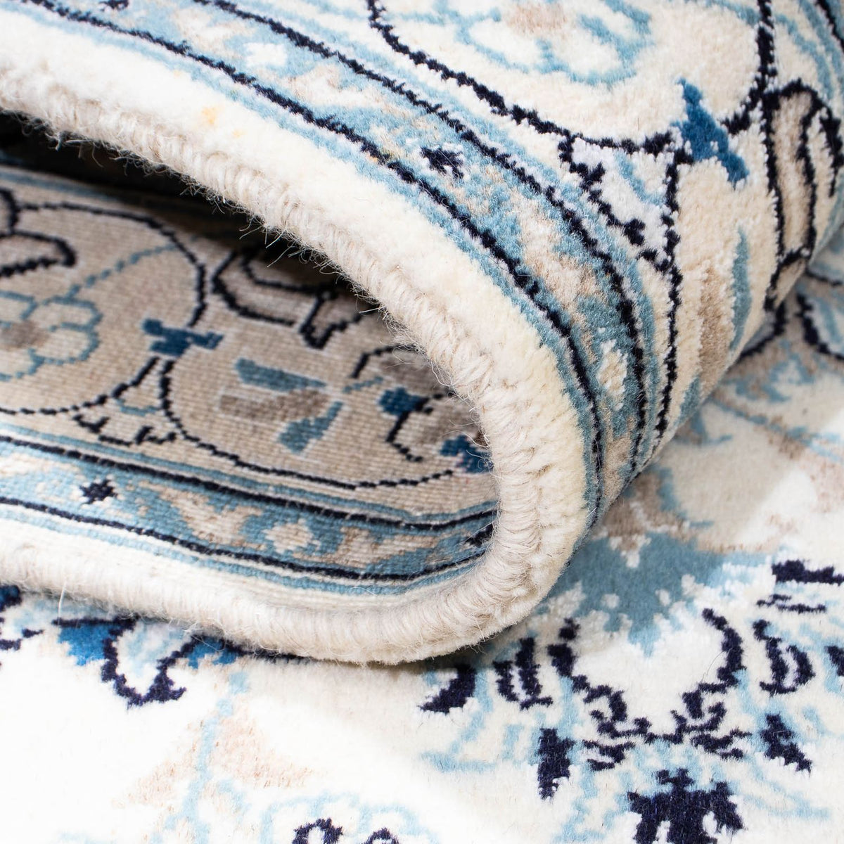 Tapis persan - Nain - 198 x 124 cm - beige