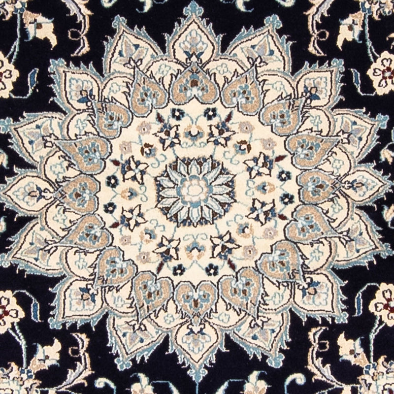 Tapis persan - Nain ronde  - 250 x 250 cm - bleu foncé
