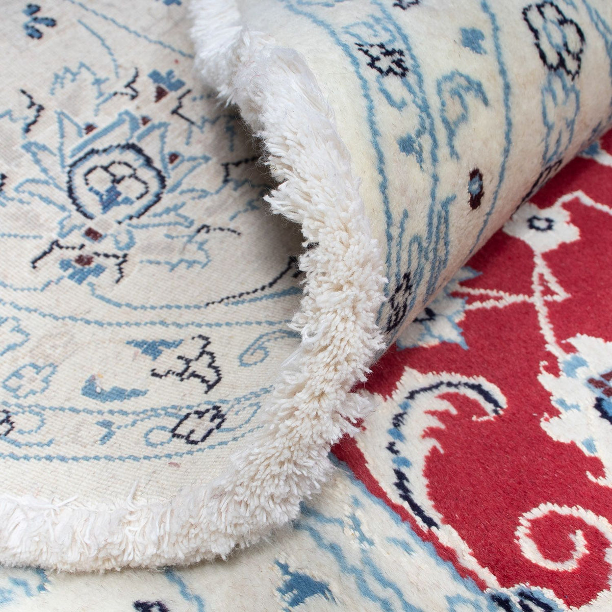 Tapis persan - Nain ronde  - 300 x 300 cm - rouge