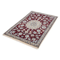 Tapis persan - Nain - 135 x 88 cm - rouge foncé