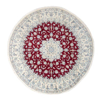 Tapis persan - Nain ronde  - 290 x 290 cm - rouge foncé