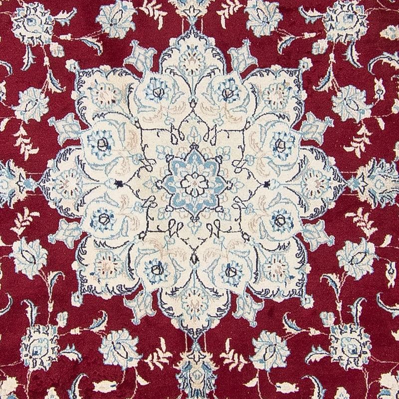 Tapis persan - Nain ronde  - 290 x 290 cm - rouge foncé