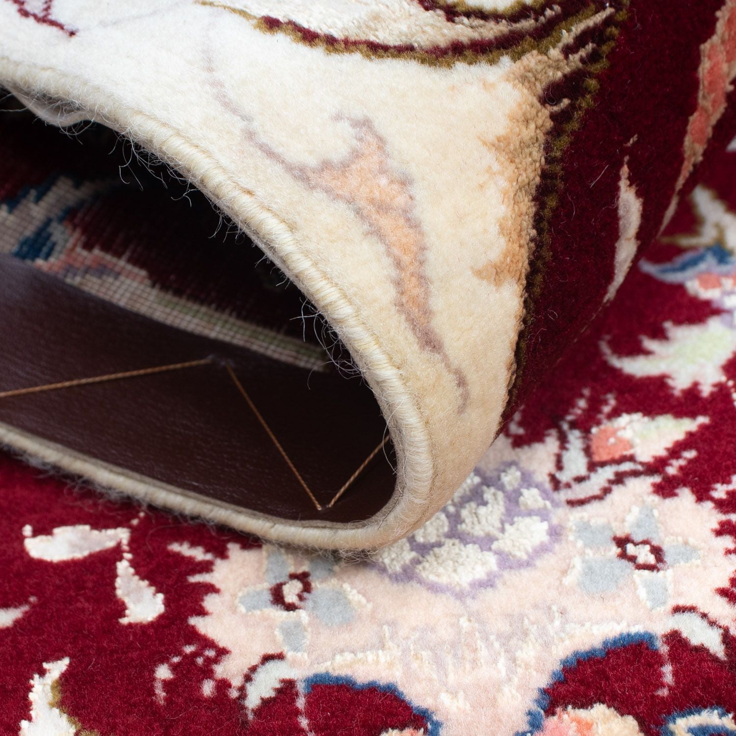 Tapis persan - Tabriz - Royal - 90 x 60 cm - rouge foncé