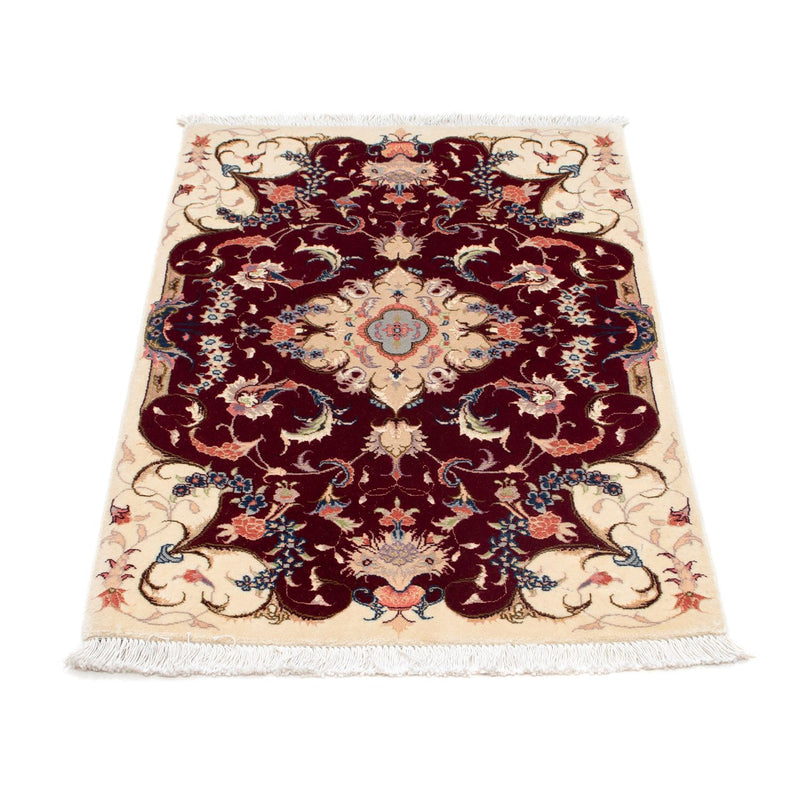 Tapis persan - Tabriz - Royal - 90 x 60 cm - rouge foncé