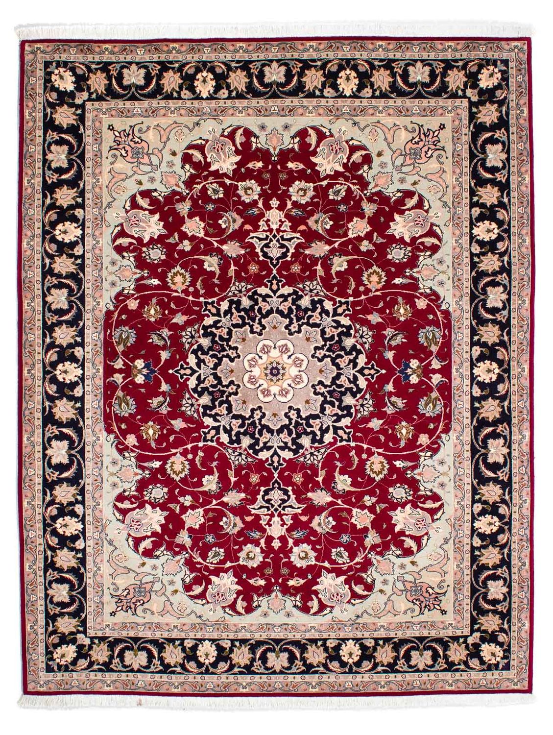 Tapis persan - Tabriz - Royal - 240 x 172 cm - rouge foncé