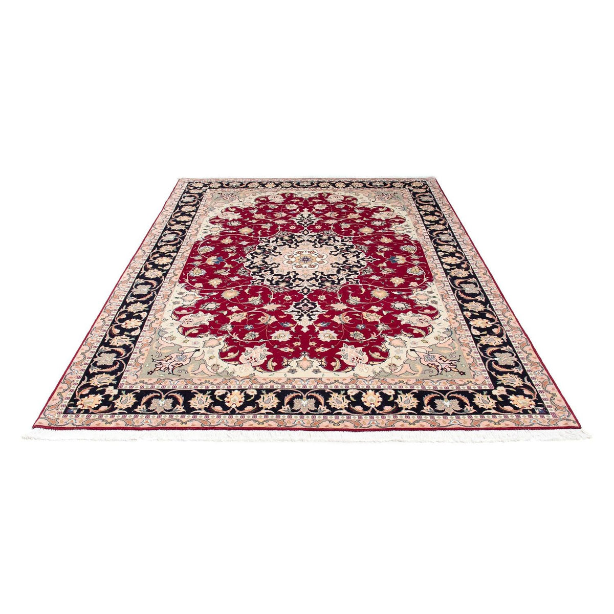 Tapis persan - Tabriz - Royal - 240 x 172 cm - rouge foncé