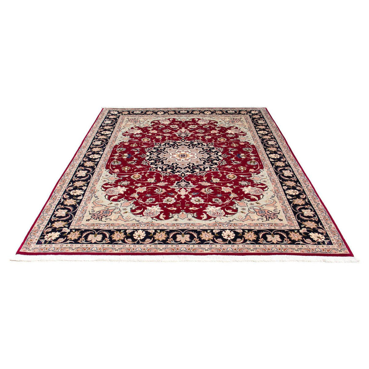 Tapis persan - Tabriz - Royal - 236 x 178 cm - rouge foncé