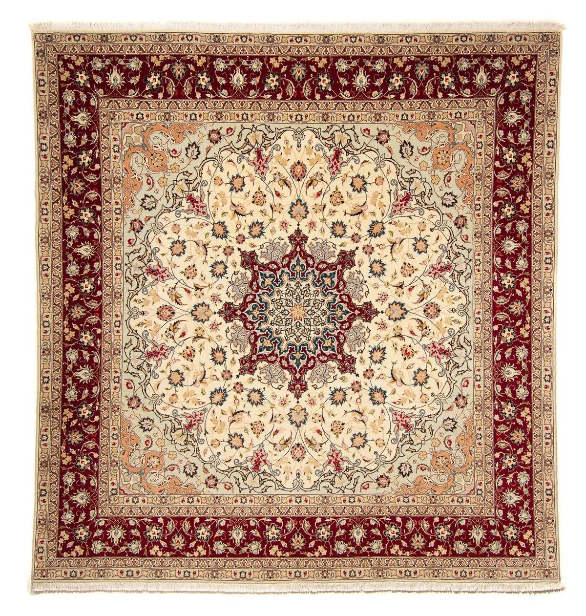 Tapis persan - Tabriz - Royal carré  - 258 x 252 cm - beige