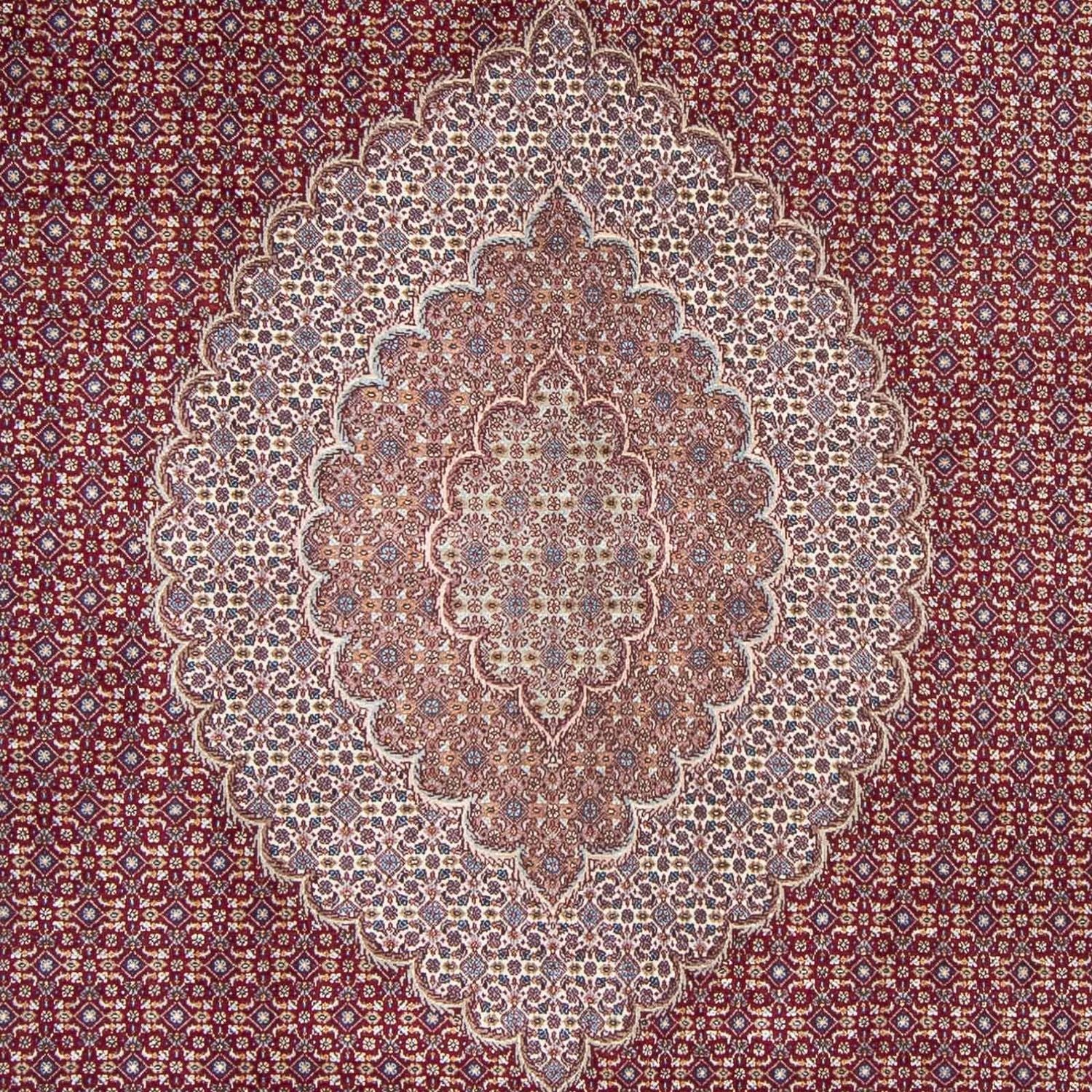 Tapis persan - Tabriz - 300 x 198 cm - rouge foncé