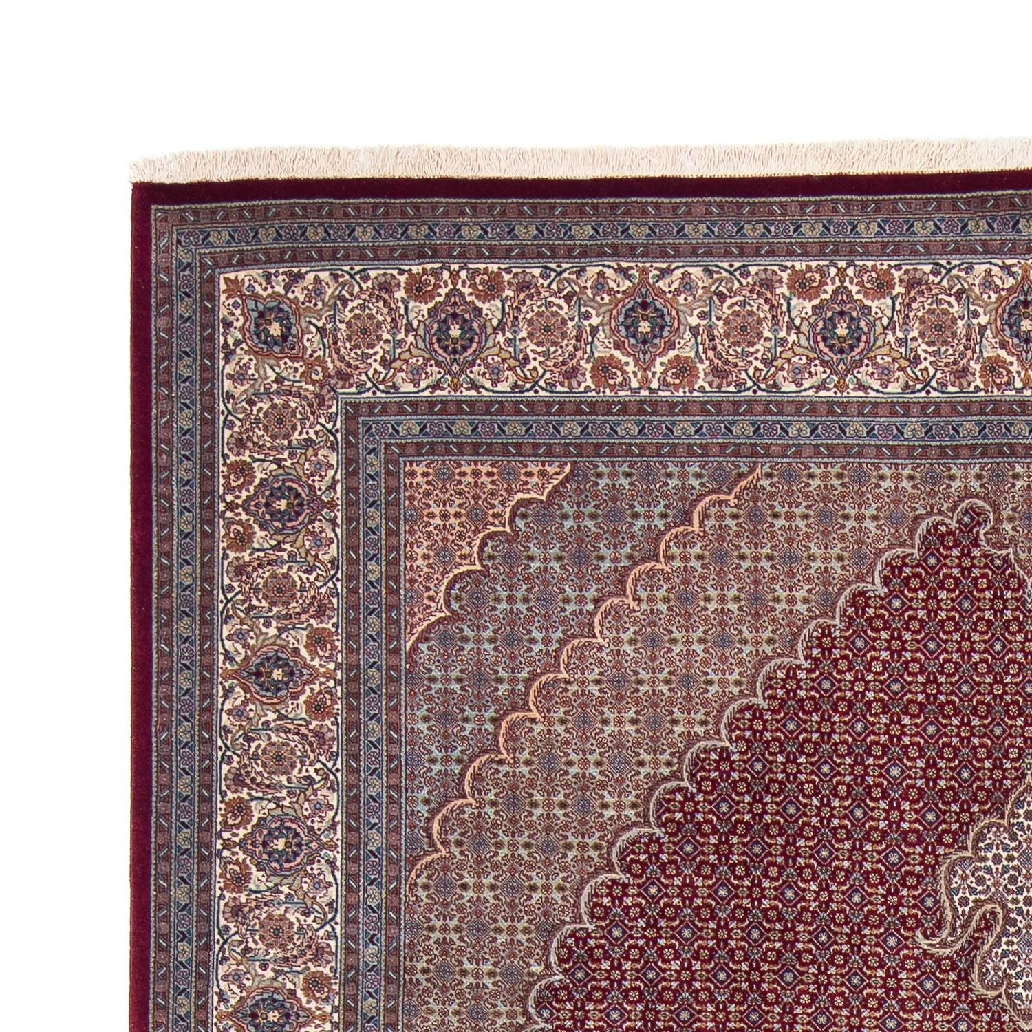 Tapis persan - Tabriz - 300 x 198 cm - rouge foncé