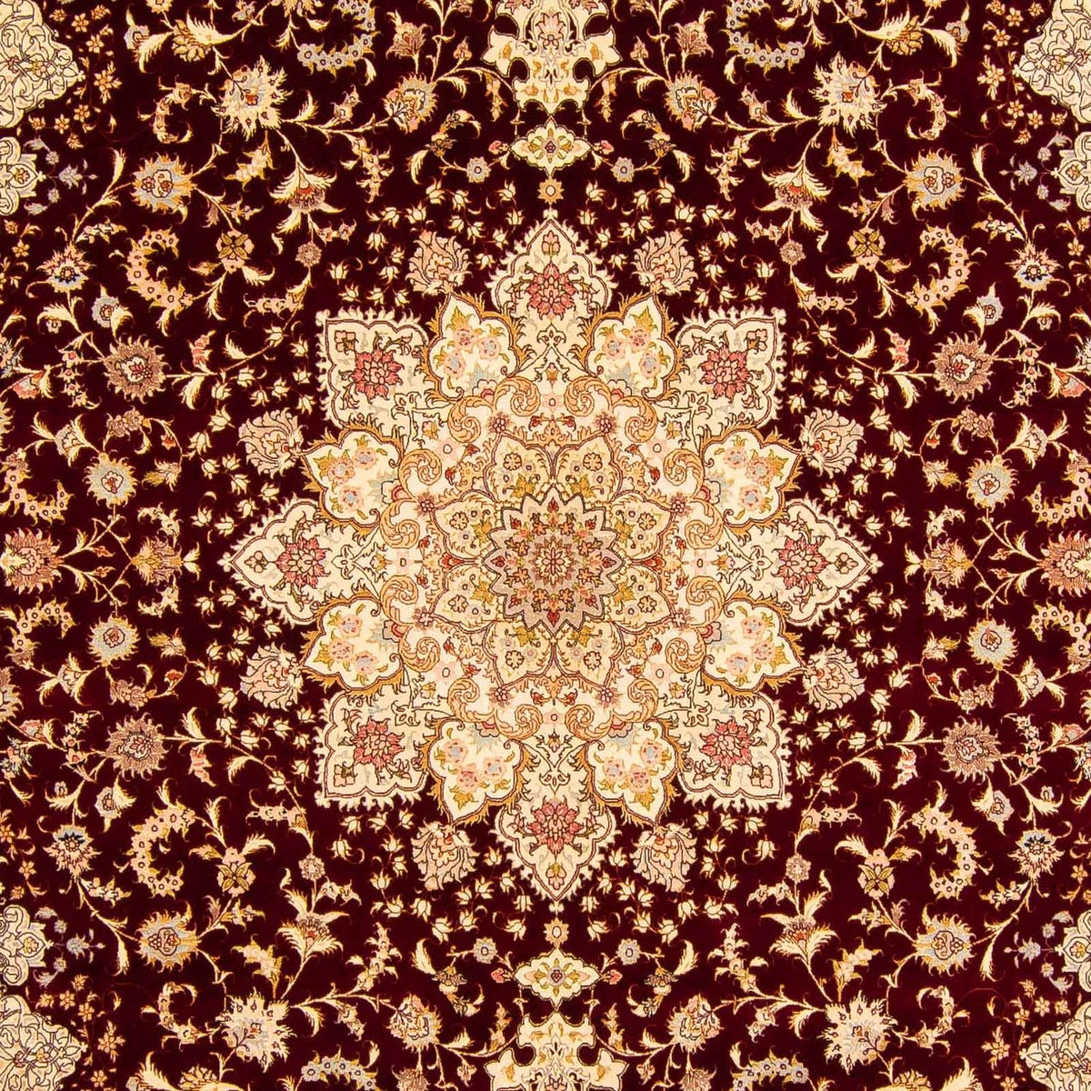 Tapis persan - Tabriz - Royal - 405 x 301 cm - rouge foncé