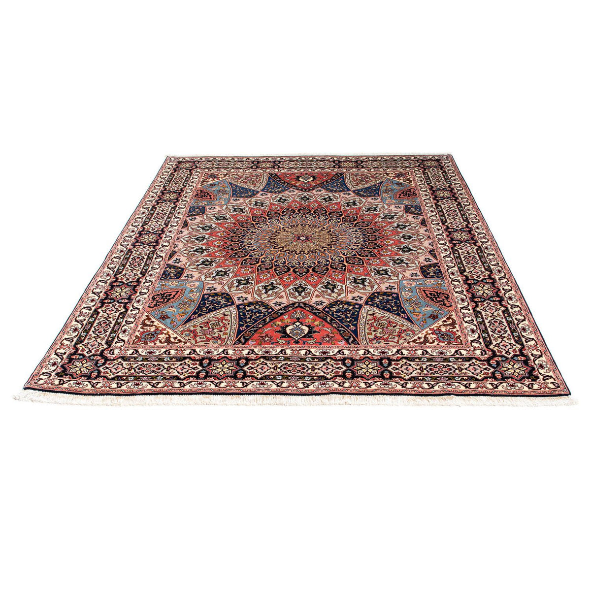 Tapis persan - Tabriz - Royal - 190 x 156 cm - marron clair