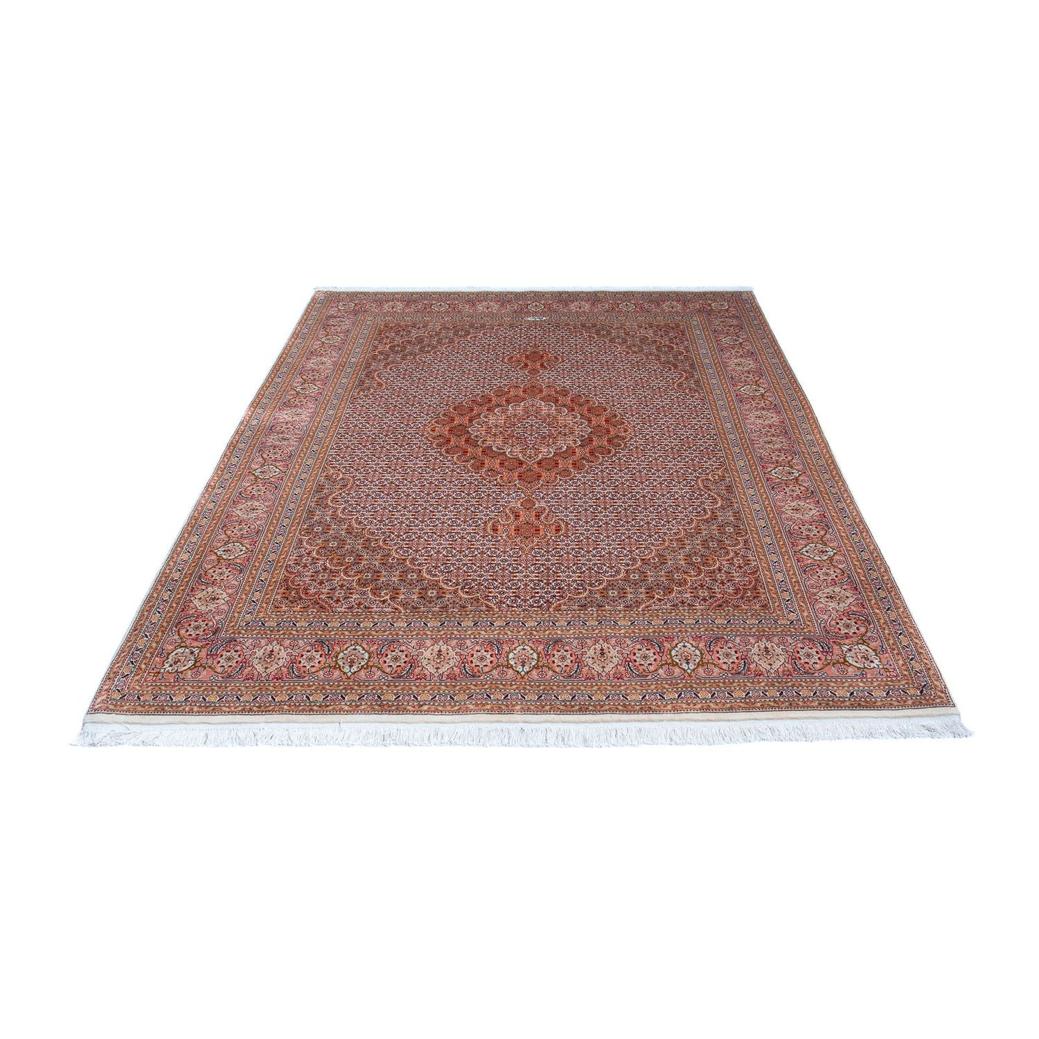 Tapis persan - Tabriz - 202 x 150 cm - rouge clair