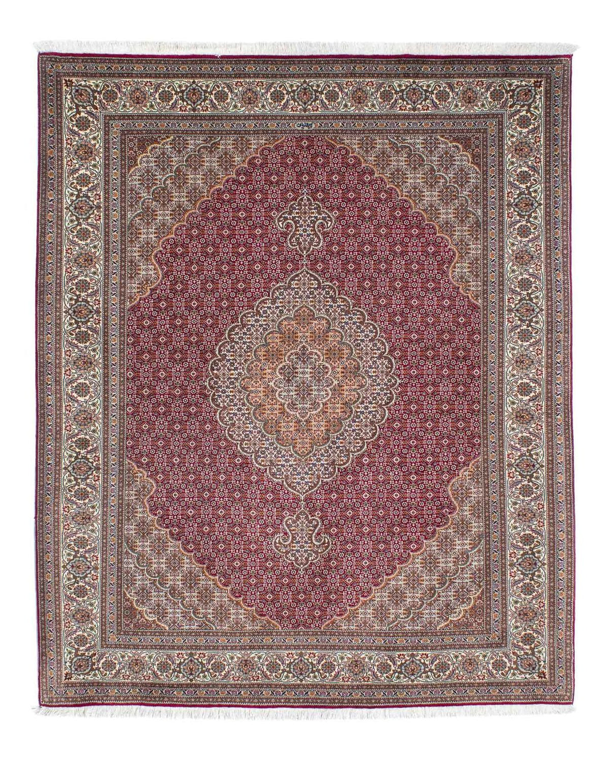 Tapis persan - Tabriz - 192 x 155 cm - rouge clair