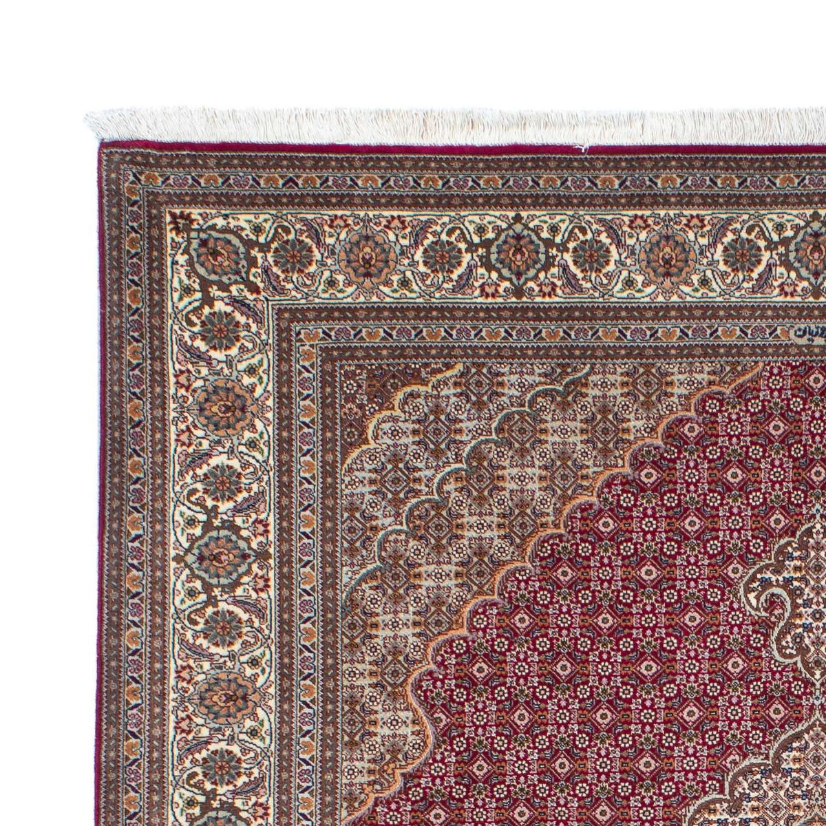 Tapis persan - Tabriz - 192 x 155 cm - rouge clair