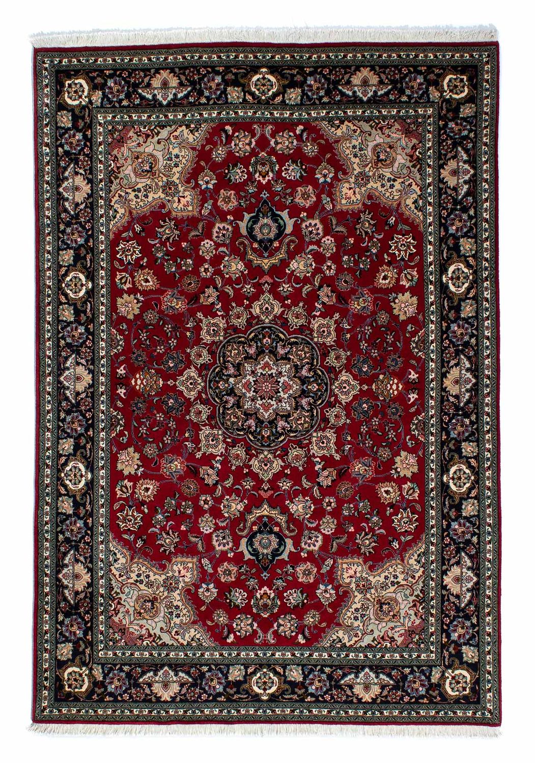 Tapis persan - Tabriz - Royal - 212 x 149 cm - rouge foncé