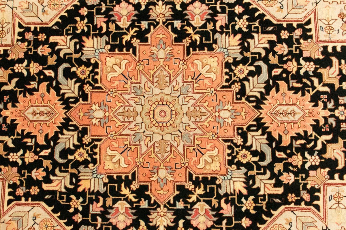 Tapis persan - Tabriz - Royal - 153 x 100 cm - bleu foncé