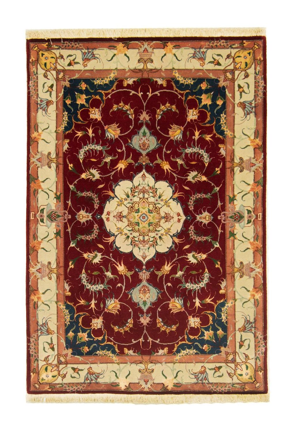 Tapis persan - Tabriz - Royal - 149 x 100 cm - rouge