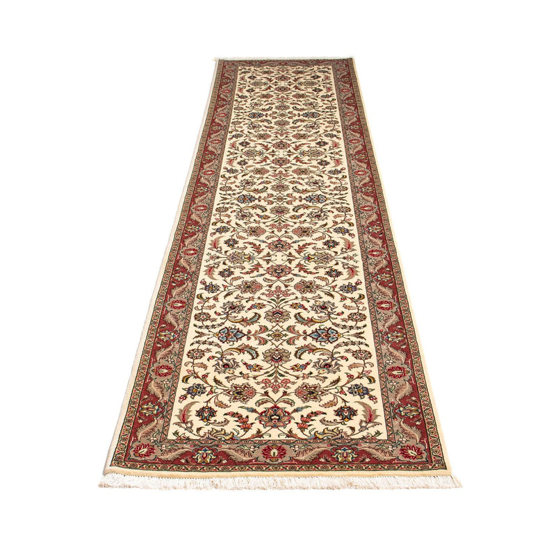 Tapis de couloir Tapis persan - Tabriz - Royal - 297 x 73 cm - beige