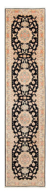 Tapis de couloir Tapis persan - Tabriz - Royal - 417 x 87 cm - bleu foncé