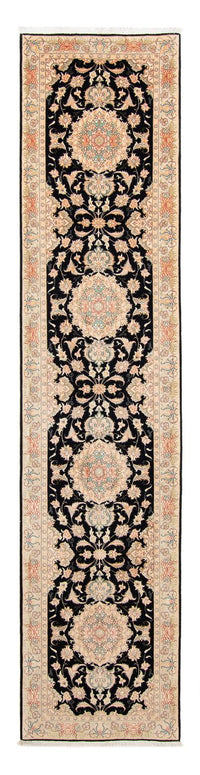 Tapis de couloir Tapis persan - Tabriz - Royal - 417 x 87 cm - bleu foncé