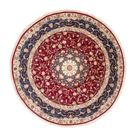 Tapis persan - Tabriz - Royal ronde  - 250 x 250 cm - rouge foncé
