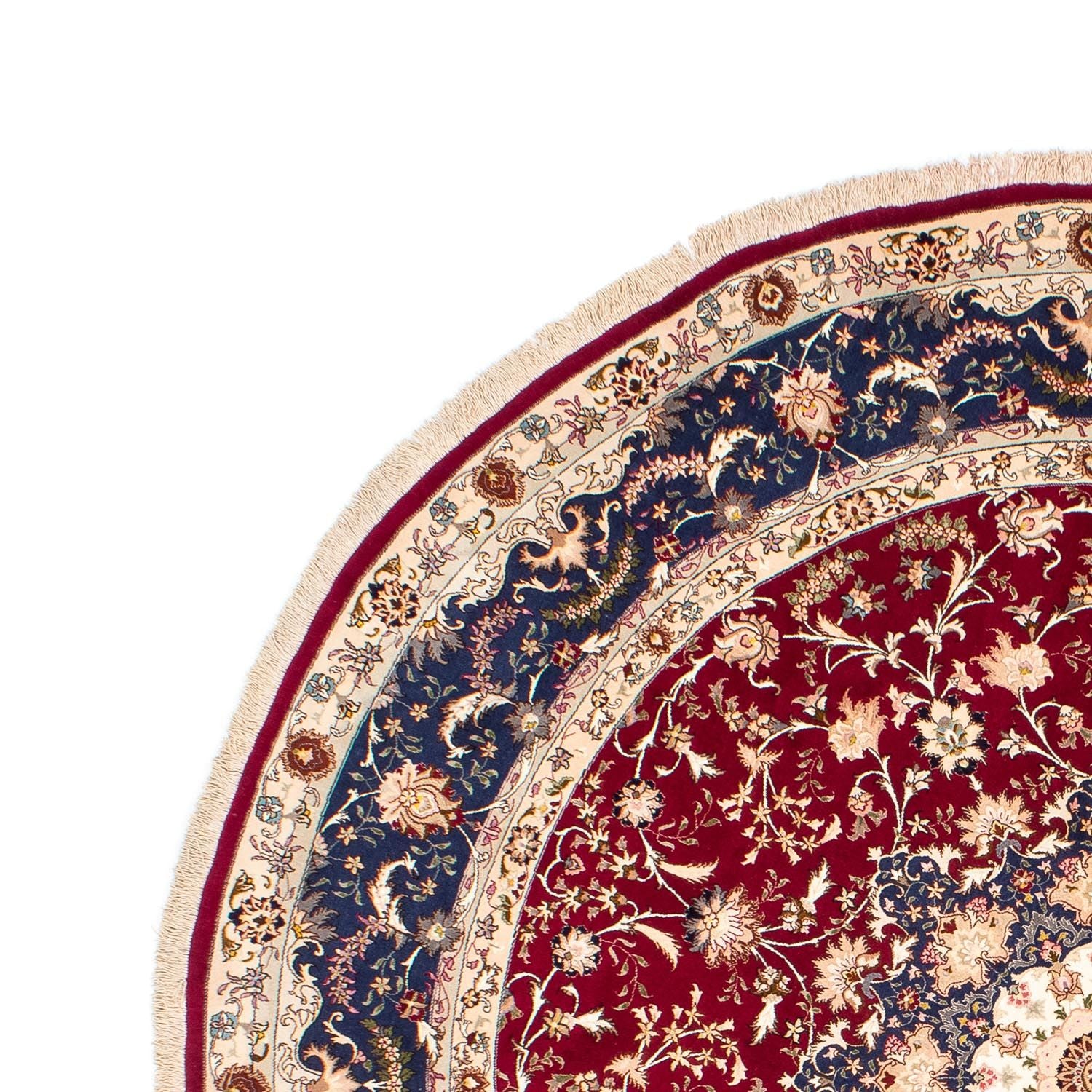 Tapis persan - Tabriz - Royal ronde  - 250 x 250 cm - rouge foncé